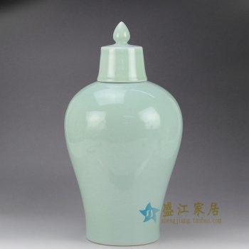 RYNQ178-B_景德鎮陶瓷 顏色釉影青色 陶瓷罐 儲物罐