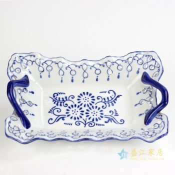RYPU37    景德鎮   青花水果盤 12寸  日用陶瓷品  廠家直銷