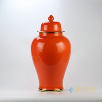 rykb112-m    顏色釉將軍罐   景德鎮  紅色罐  藝術擺件品 廠家直銷