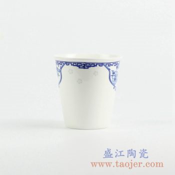 RZKX01-A   青花單杯水杯茶杯陶瓷茶具茶器景德鎮