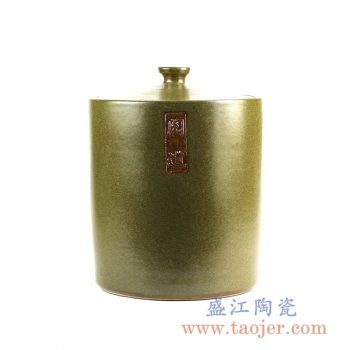 RZJK03   定做定制盛江陶瓷茶葉末色米缸油缸儲物罐子