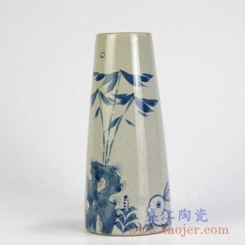 RZMB01-A    手繪青花竹子花瓶花插景德鎮陶瓷瓷器手工瓷器