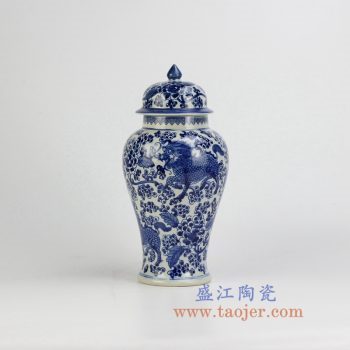 RZHM04-new-景德鎮陶瓷 純手繪 青花 龍紋將軍罐 儲物罐