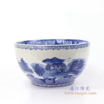 RYLU158-A 景德鎮陶瓷 手繪青花山水茶具單杯