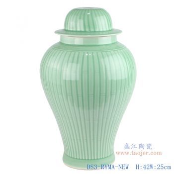 DS3-RYMA-NEW-影青雕刻條紋陶瓷將軍罐燈具