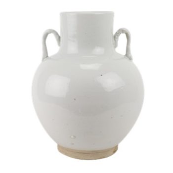 RZPI66白色雙耳福桶花瓶罐子