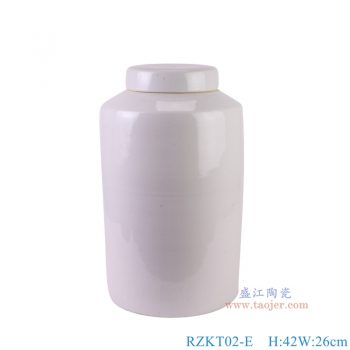 RZKT02-E 純白直筒冬瓜蓋罐 高42直徑26重量7.2KG