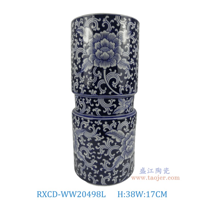 RXCD-WW20498L手工蓮花紋擺件大號高38直徑17