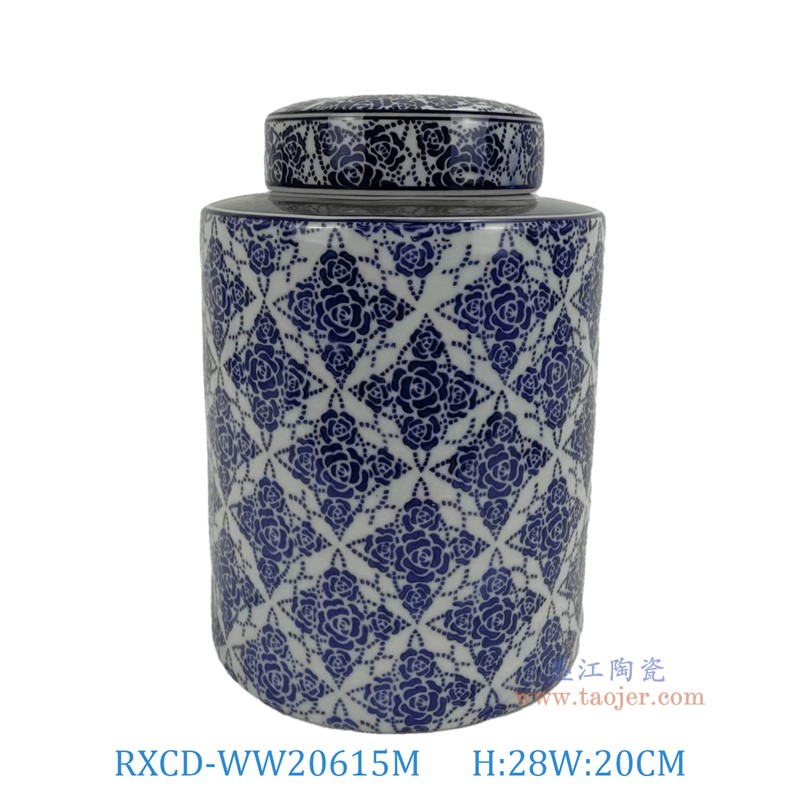RXCD-WW20615M幾何圖案平頂圓罐中號高28直徑20