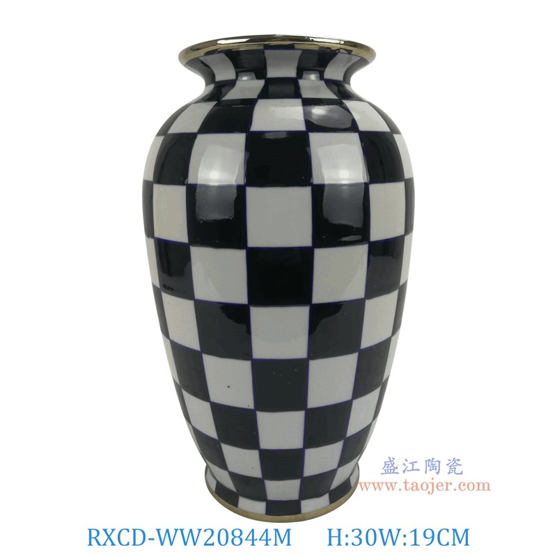 RXCD-WW20844M幾何圖案手工冬瓜瓶中號高30直徑19