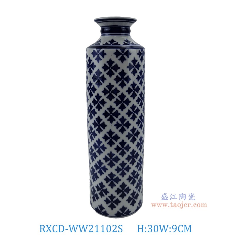 RXCD-WW21102S手工幾何圖案花瓶小號高30直徑9
