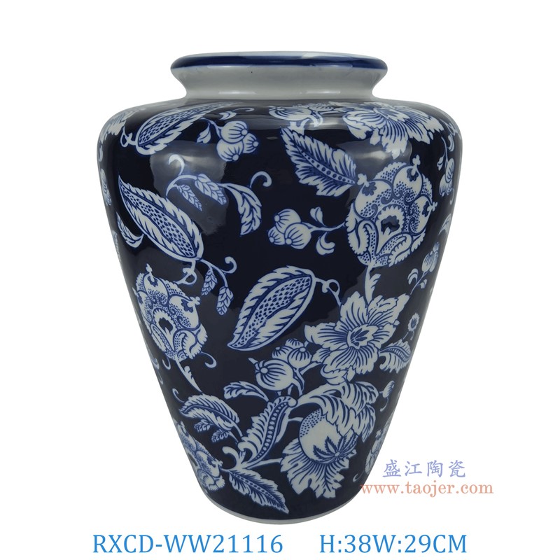 RXCD-WW21116復古青花花瓶高38直徑29
