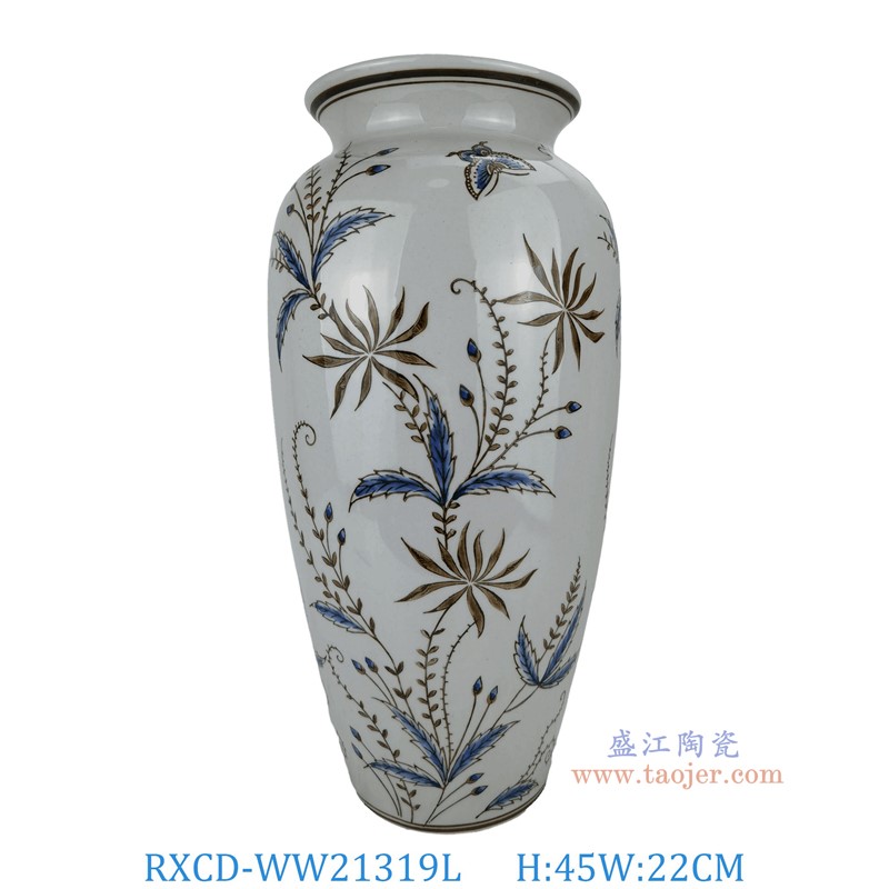 RXCD-WW21319L墨彩水藻紋冬瓜瓶大號高45直徑22