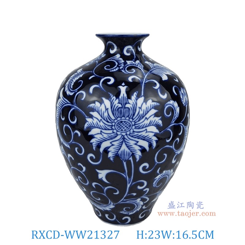 RXCD-WW21327蓮花紋花瓶高23直徑16.5