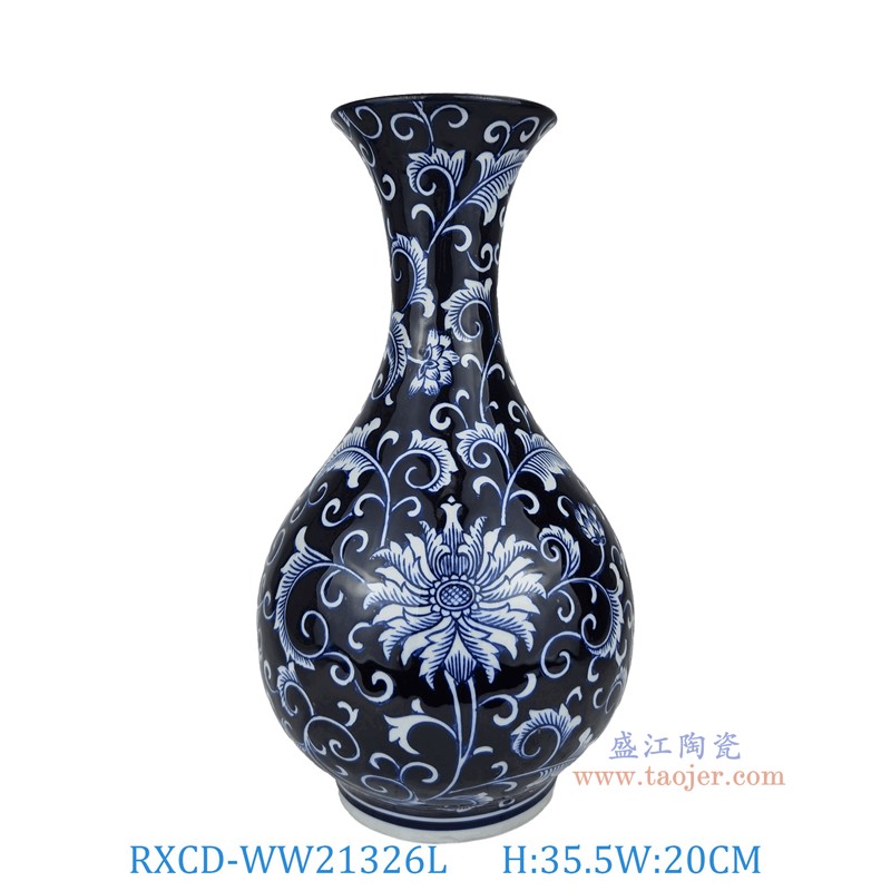 RXCD-WW21326L蓮花紋花瓶大號高35.5直徑20