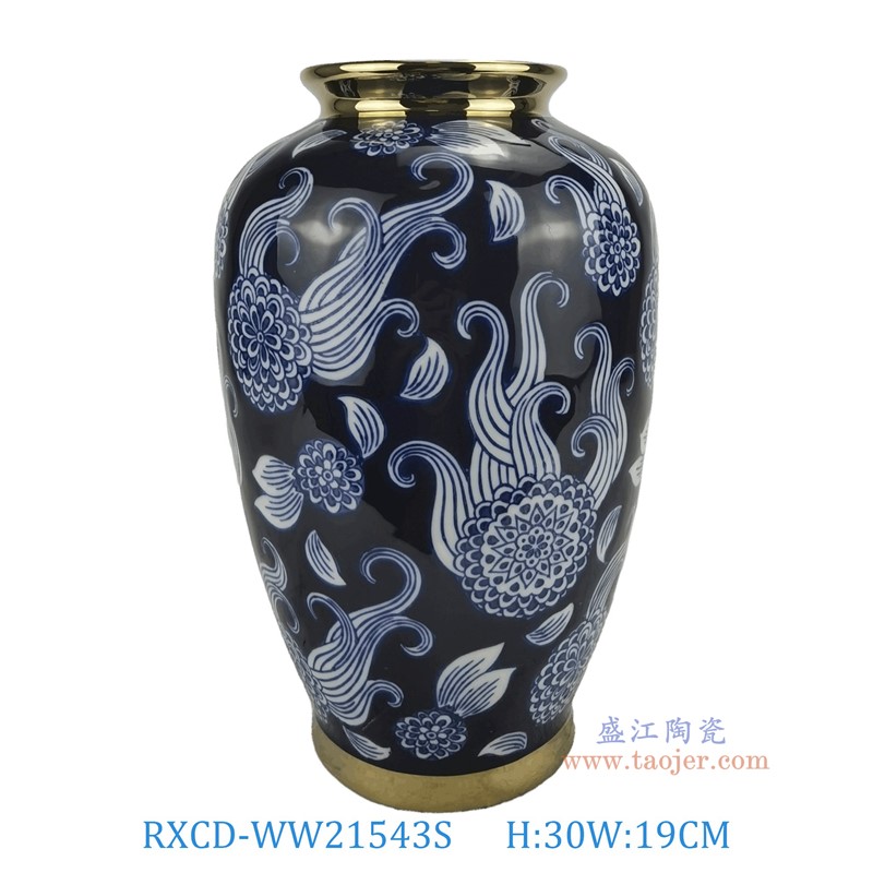 RXCD-WW21543S描金手工花瓶小號高30直徑19