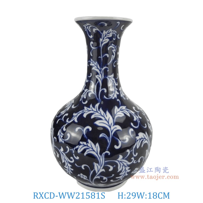 RXCD-WW21581S手工水藻紋花瓶小號高29直徑18